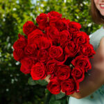 Букет из 25 красных роз (Эквадор, 70 см)