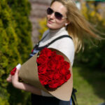 Букет из 15 красных роз (Эквадор, 70 см) — изображение 2