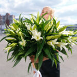 Букет из 9 белых лилий — изображение 6