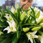 Букет из 9 белых лилий — изображение 7