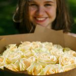 Нежная персиковая роза