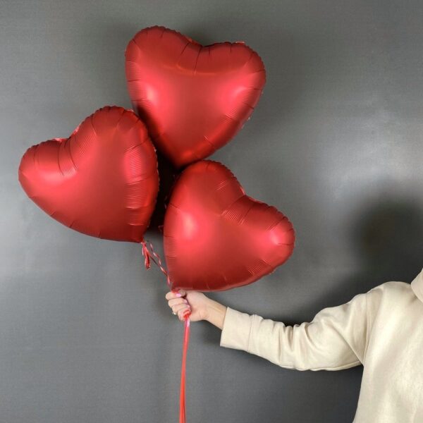 шарики сердца с гелием