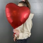 шарик сердце с гелием