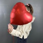 фольгированный шарик серце красный