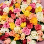 Букет из 101 розы микс (Кения , 50 см) — изображение 5