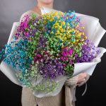 букет радужных гипсофил