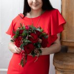 Букет невесты в бордовом оттенке