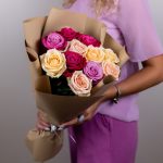 Букет из 1 1 роз нежный микс (Россия, 50см)