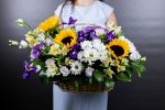 Авторская корзина №3 с подсолнухами размера L — изображение 6