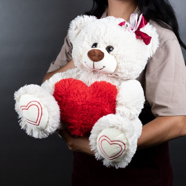 медведь игрушка 50 см с сердцем