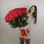 Букет из 101 красной розы (Эквадор, 70 см) — изображение 4