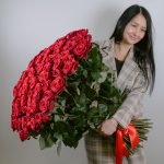 Букет из 101 красной розы (Эквадор, 70 см) — изображение 5