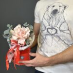 шляпная коробка с французской розовой розой